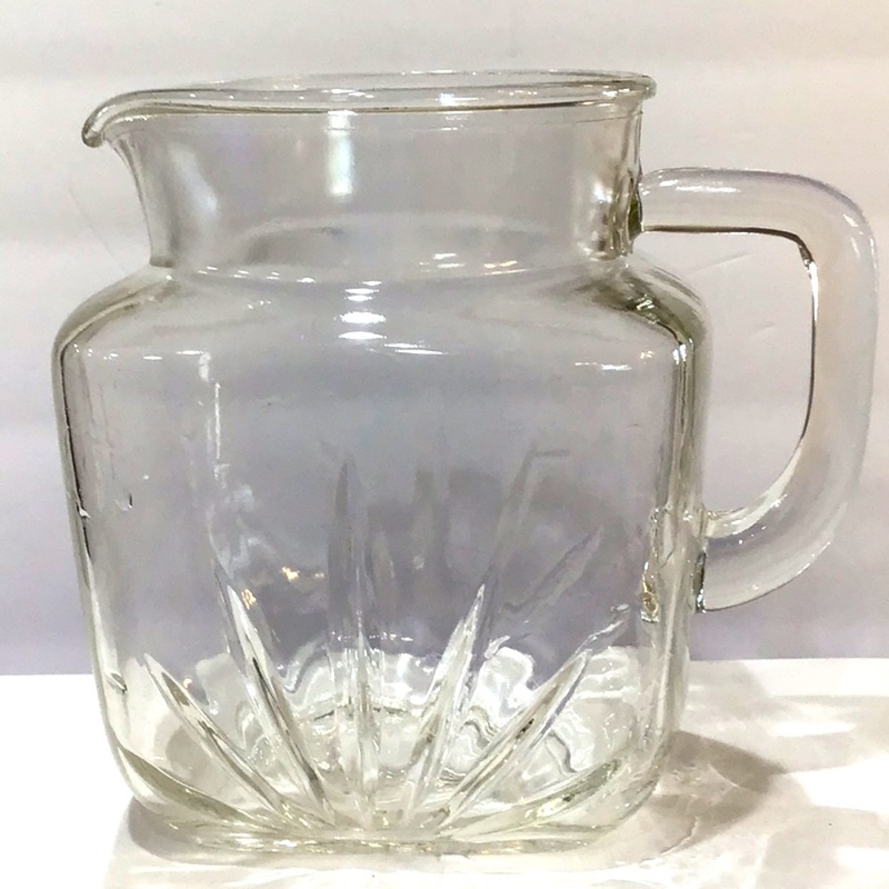 1940’s Federal Glass Texas Star clear glass milk orange juice pitcher